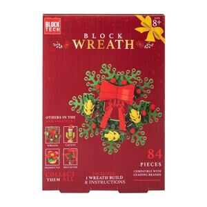 🔥BLOCK TECH Holiday Botanical Build Blocks WREATH BNWT🔥